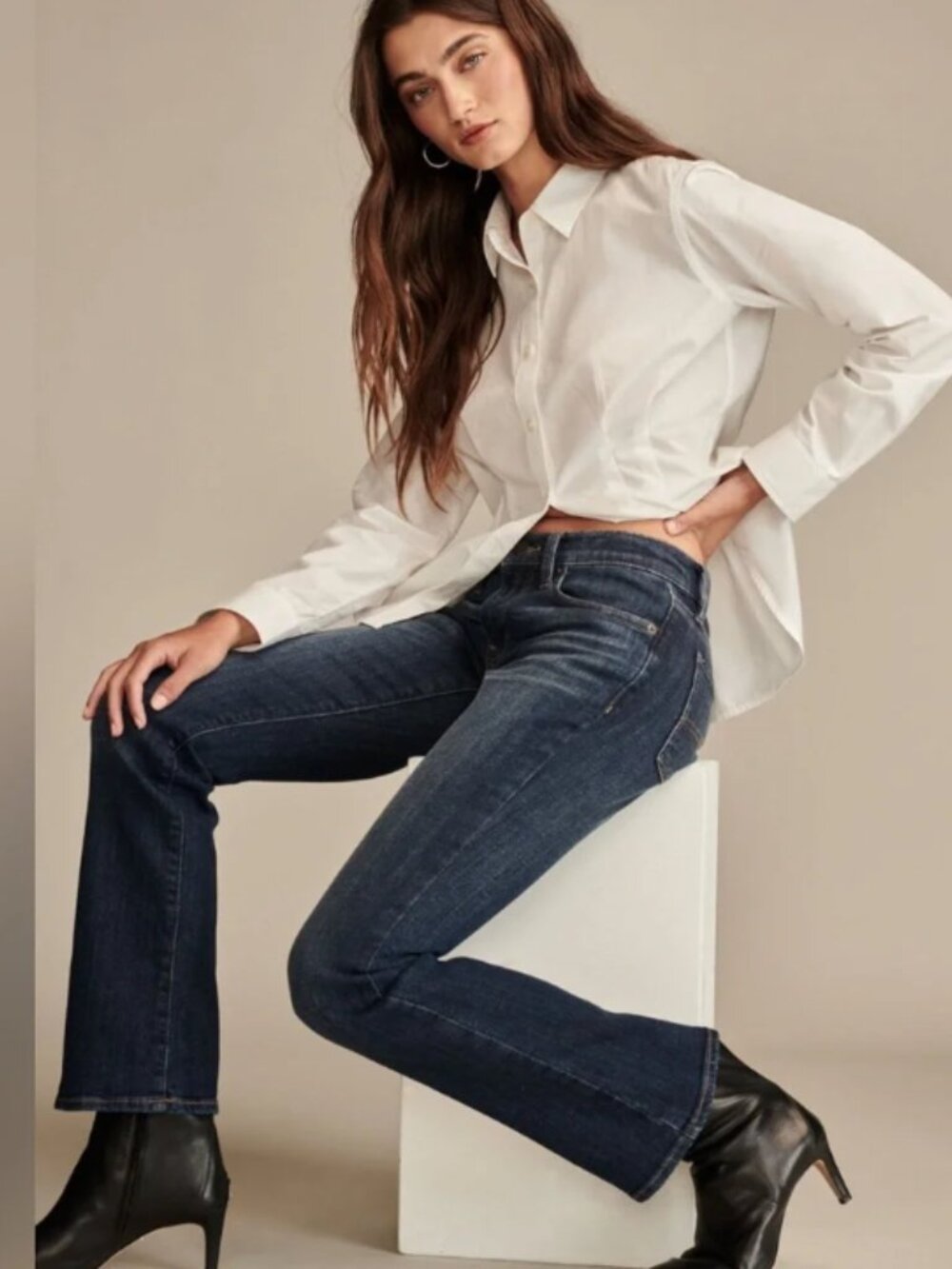 Lucky Brand Sweet Mid Rise Bootcut Jeans Size 2/26 Long Dark Wash